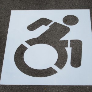 NYSDOT Racing Handicap Parking Lot Stencil American Striping